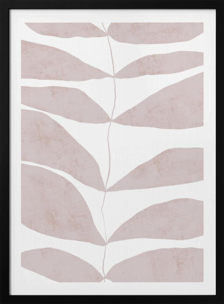 Leaf Patterns in Soft Beige Tones | Poster