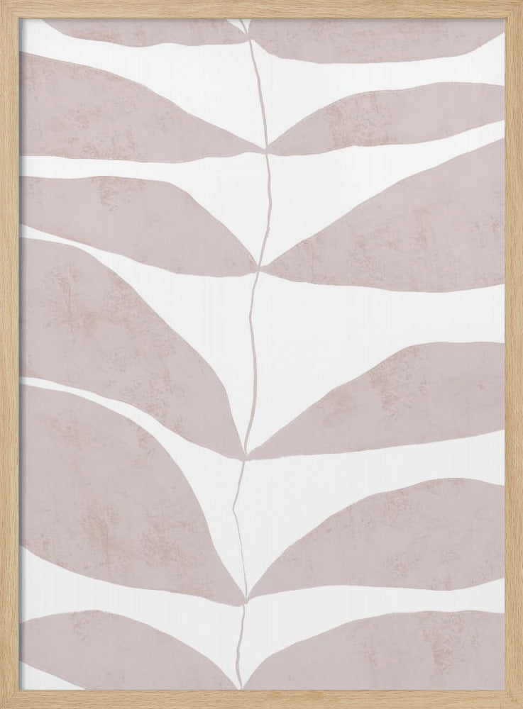 Leaf Patterns in Soft Beige Tones | Poster