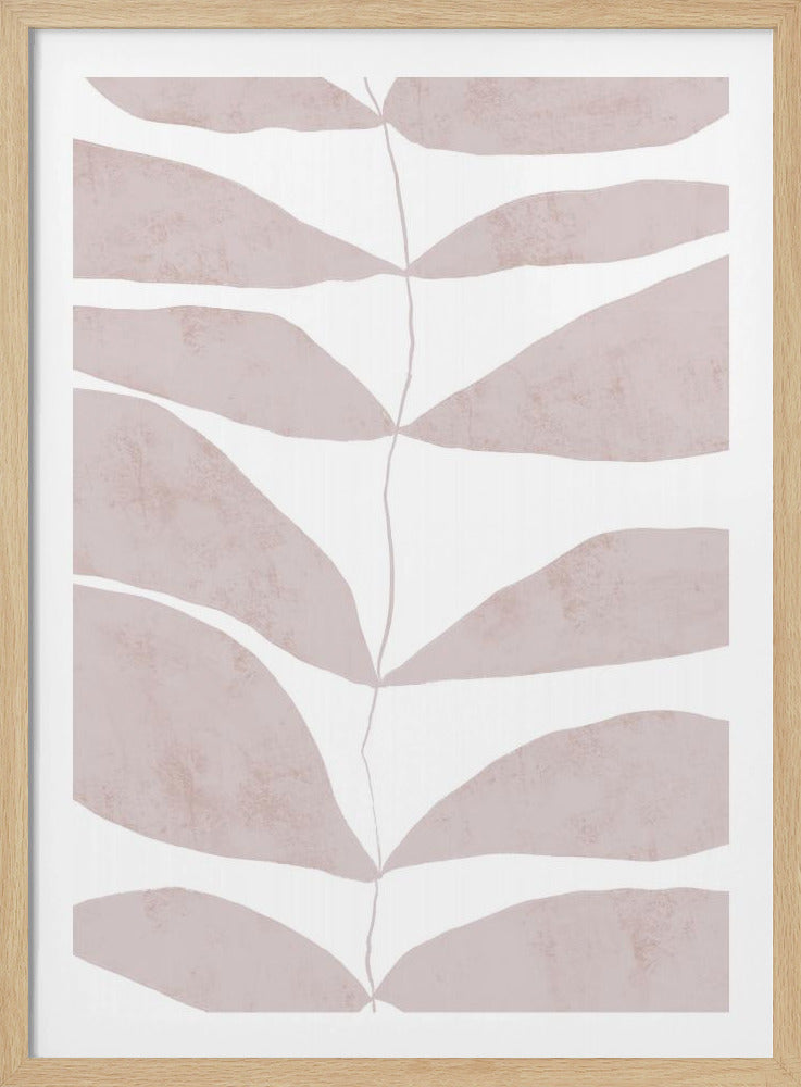Leaf Patterns in Soft Beige Tones | Poster