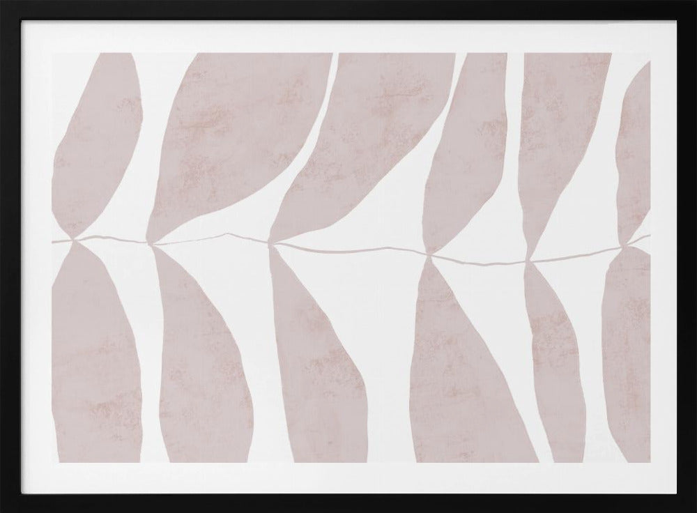 Leaf Patterns in Soft Beige Tones | Poster