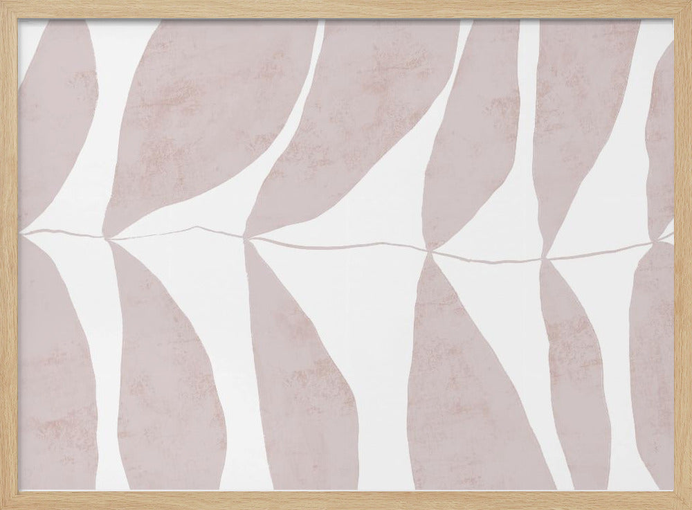 Leaf Patterns in Soft Beige Tones | Poster