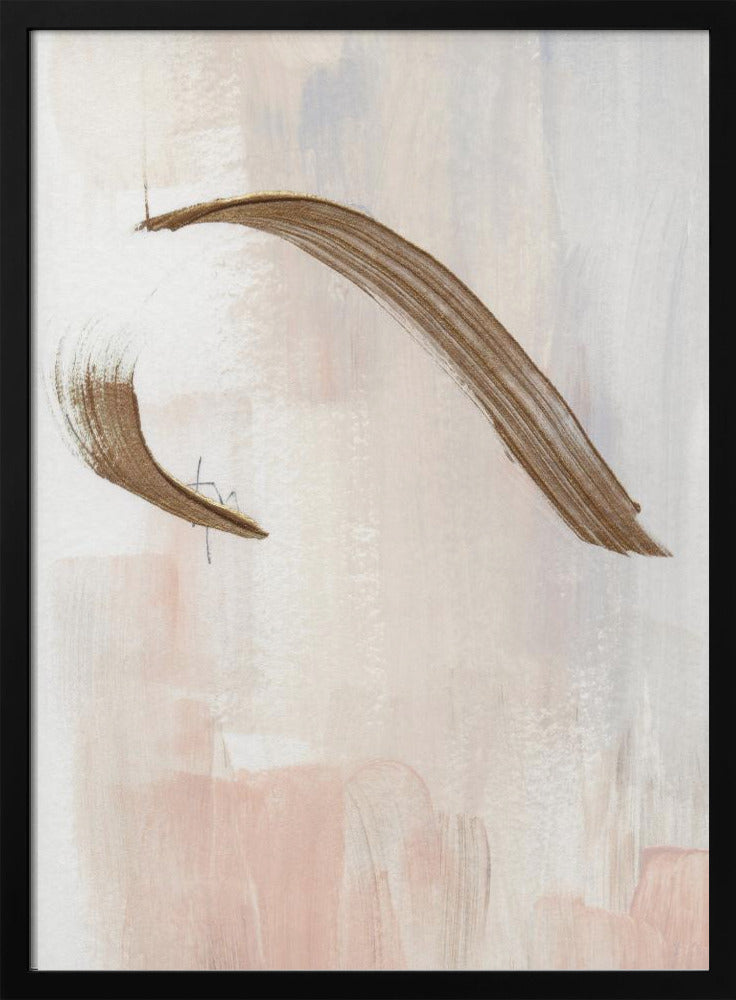 Elegant Brushstrokes in Earthy Tones | Poster