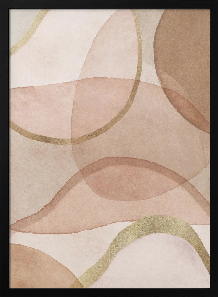 Blush and Brown Abstract | Poster