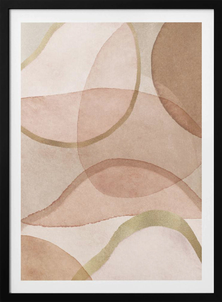 Blush and Brown Abstract | Poster