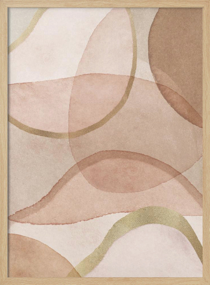 Blush and Brown Abstract | Poster