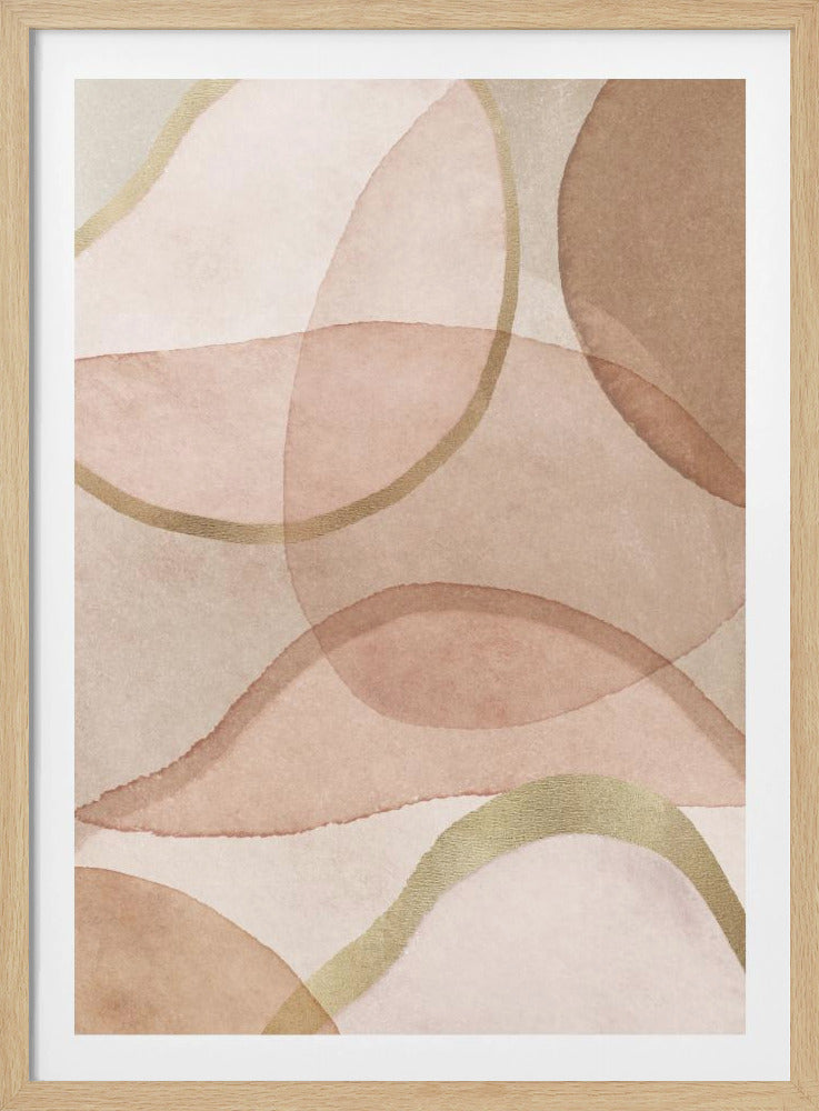 Blush and Brown Abstract | Poster