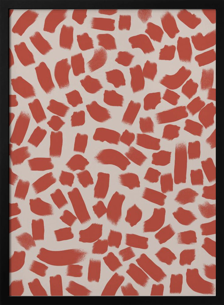 Red Brush Strokes | Poster