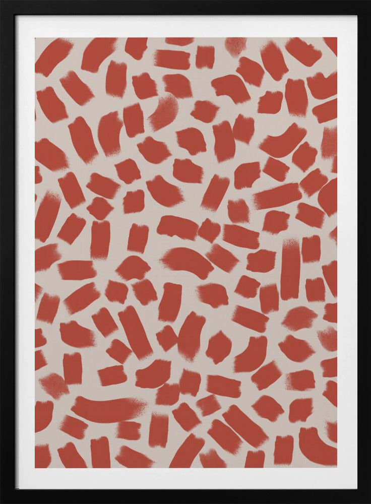 Red Brush Strokes | Poster