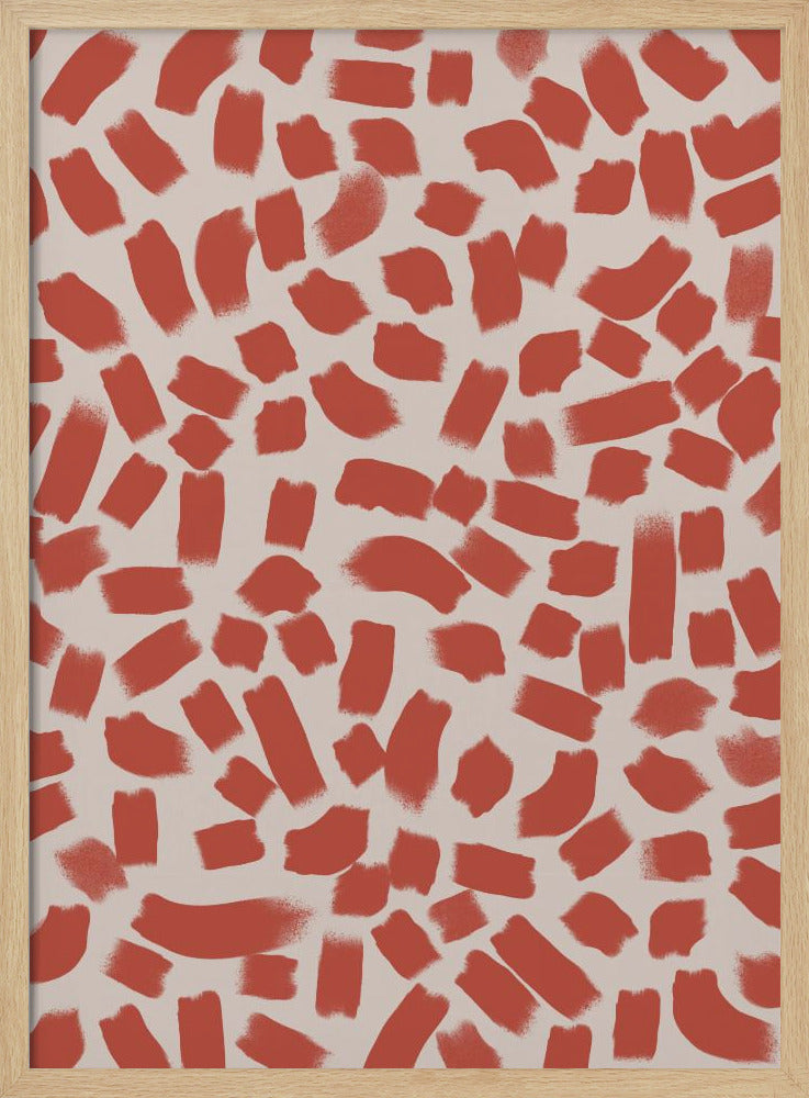 Red Brush Strokes | Poster