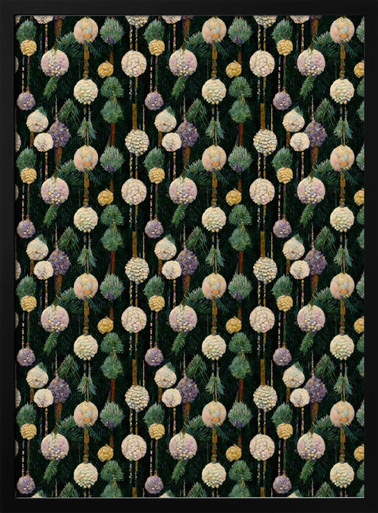 Festive Pine Ornaments | Poster