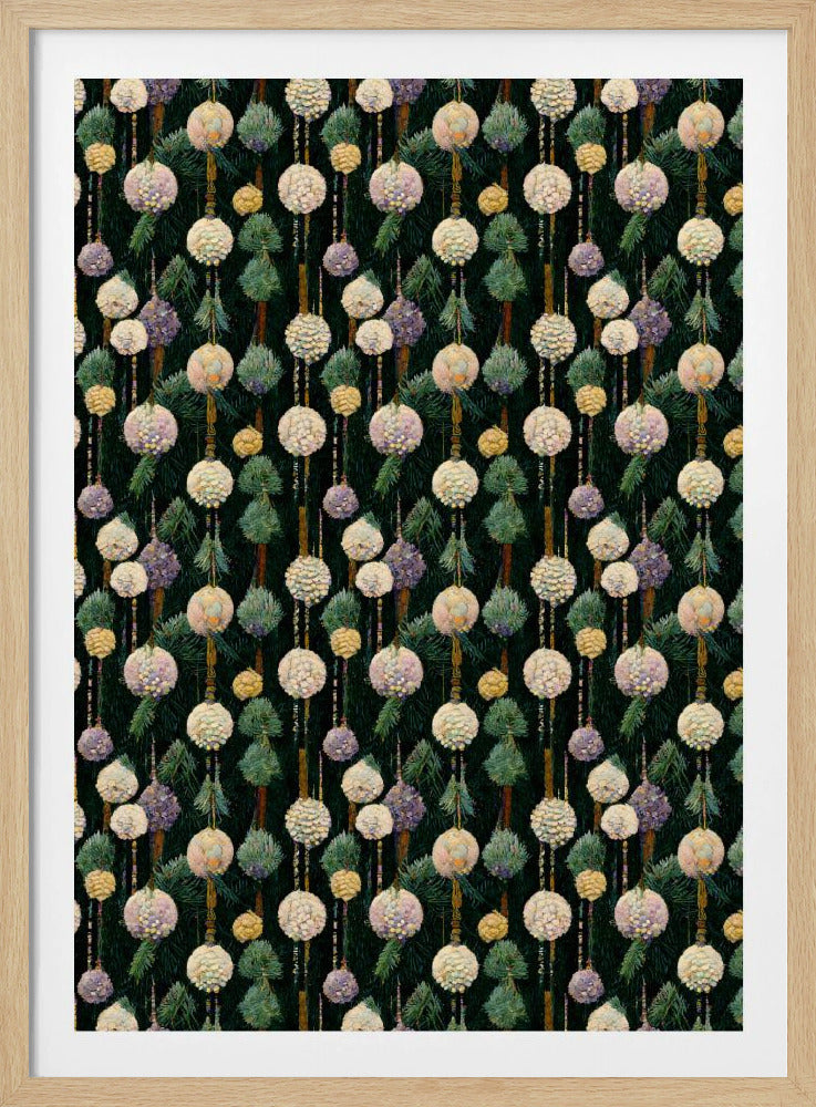 Festive Pine Ornaments | Poster
