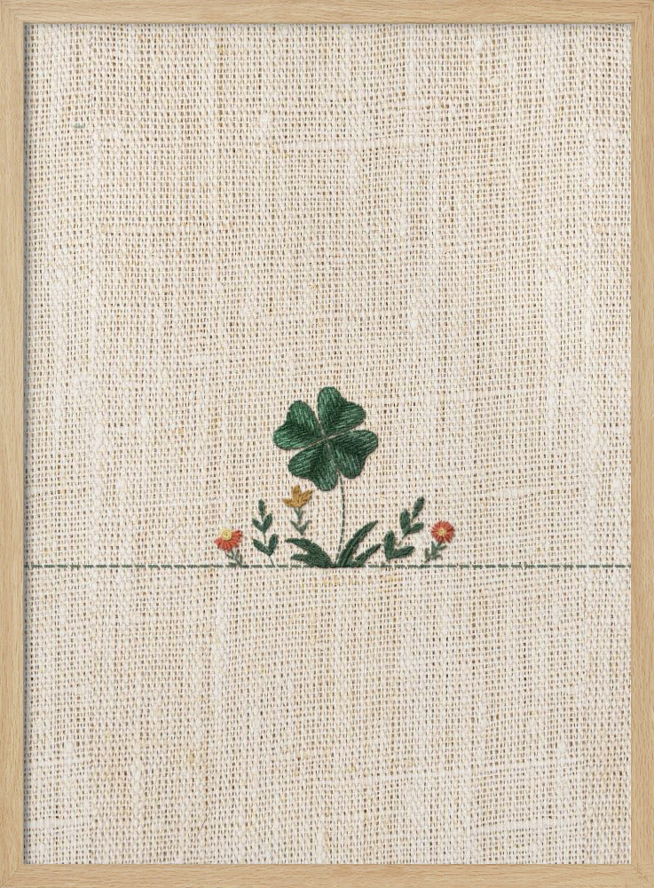 Lucky Clover Embroidery | Poster