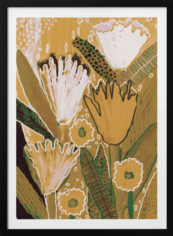 Magic Wildflowers / Yellow &amp; Green | Poster