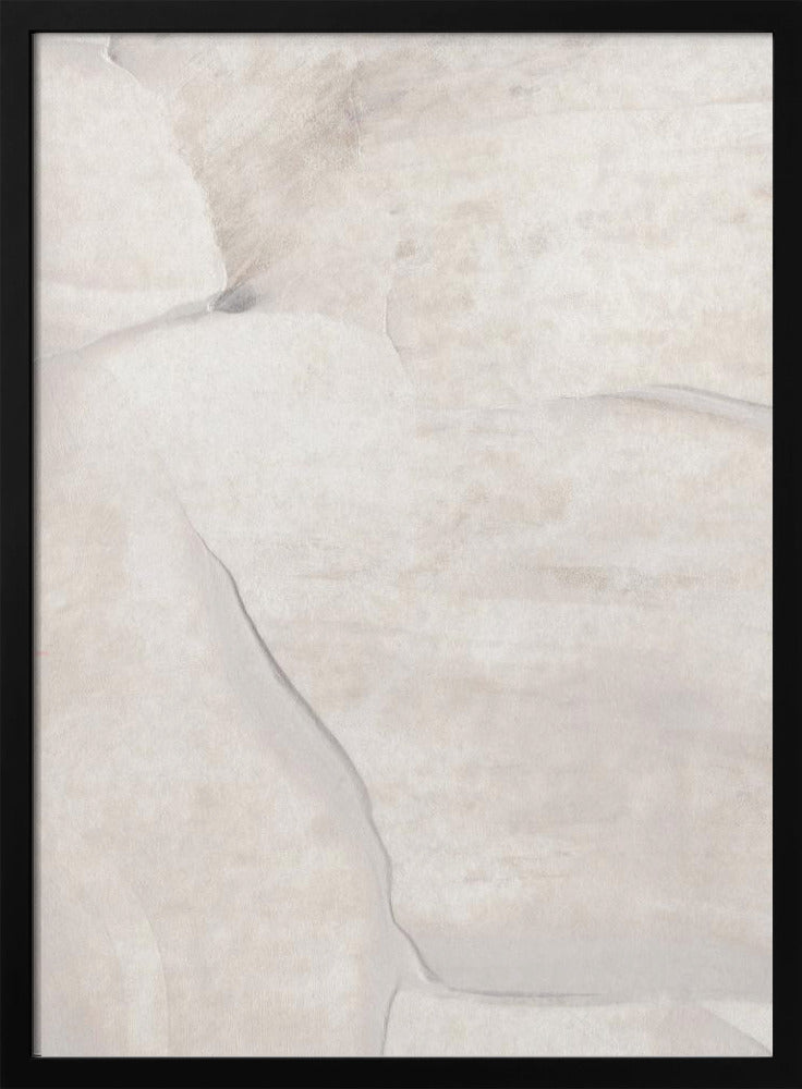 Flowing Textures In White And Cream Tones | Poster