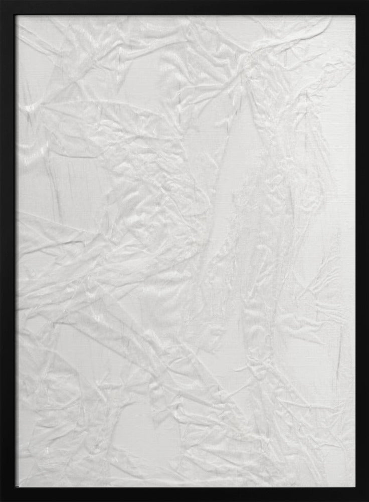 White Canvas Resembling Crumpled Paper | Poster