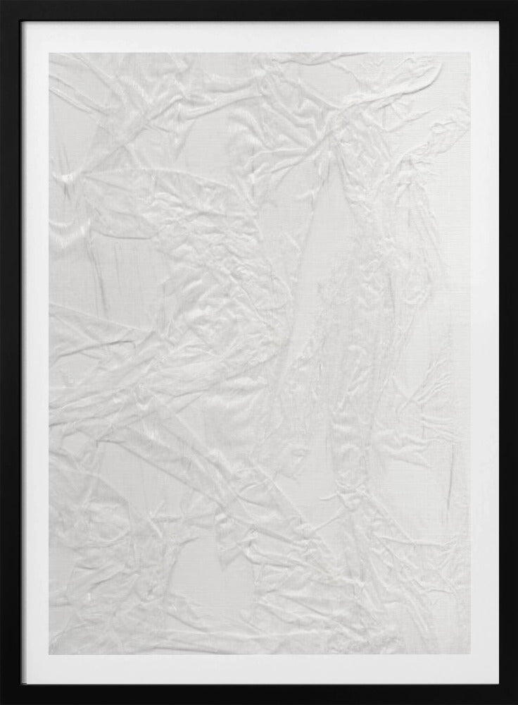 White Canvas Resembling Crumpled Paper | Poster