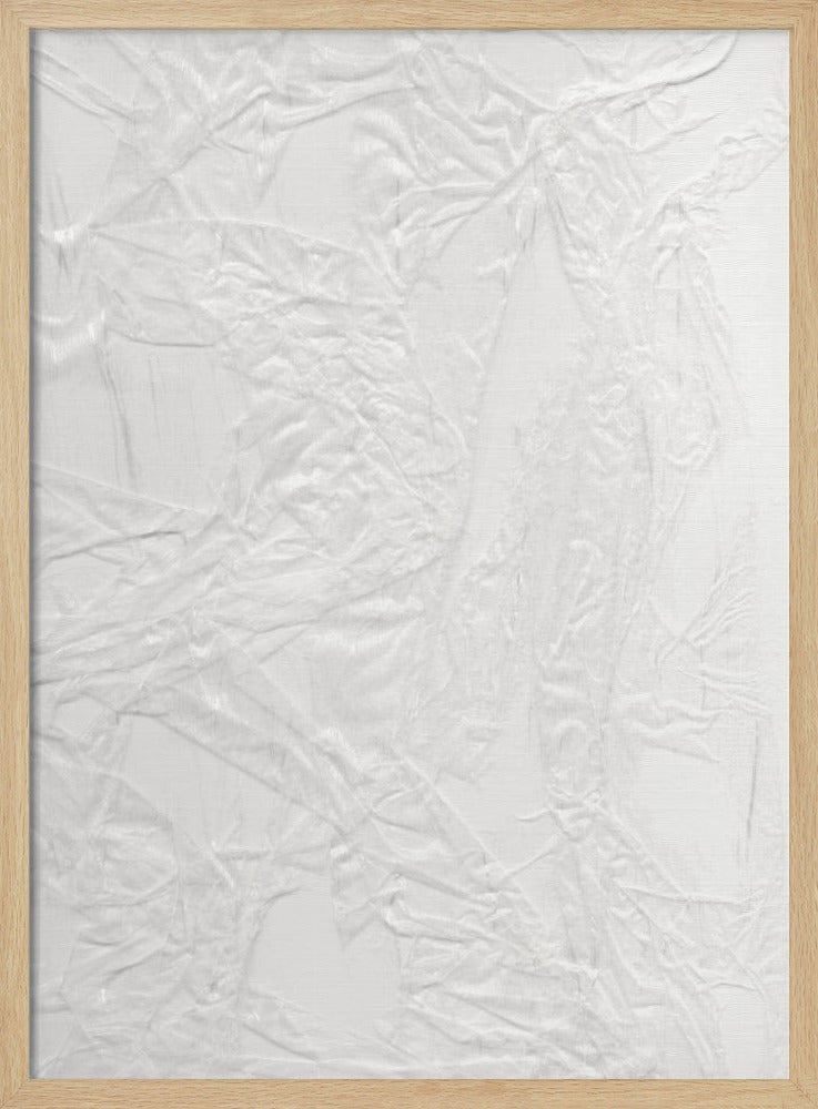 White Canvas Resembling Crumpled Paper | Poster