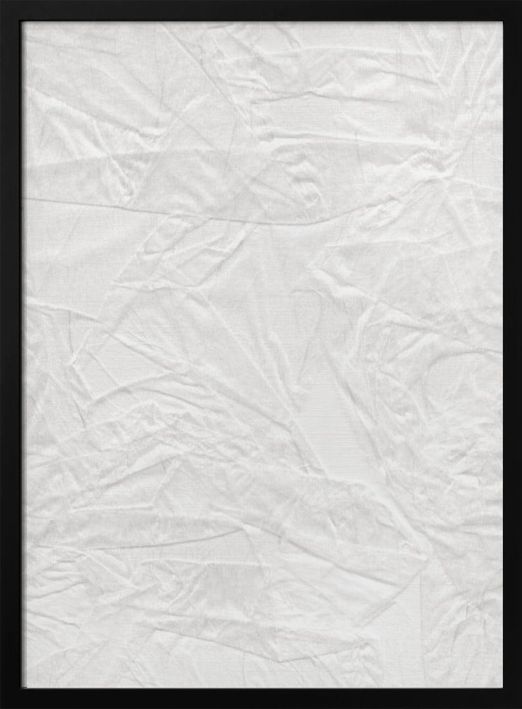 White Canvas Resembling Crumpled Paper | Poster