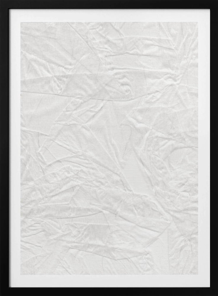 White Canvas Resembling Crumpled Paper | Poster
