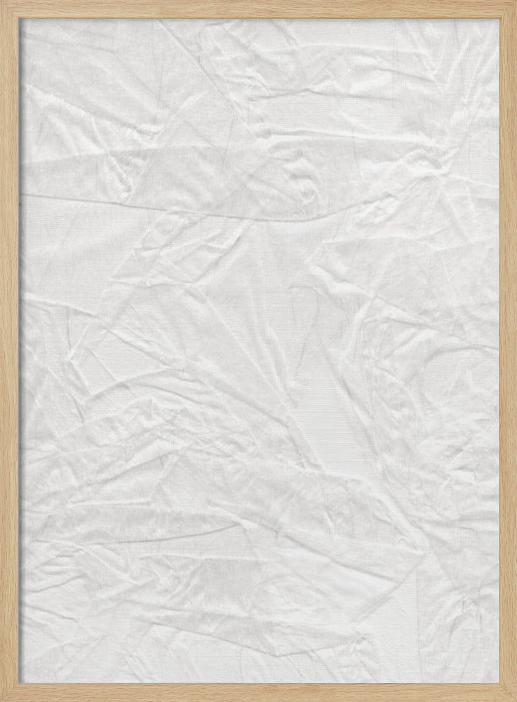 White Canvas Resembling Crumpled Paper | Poster