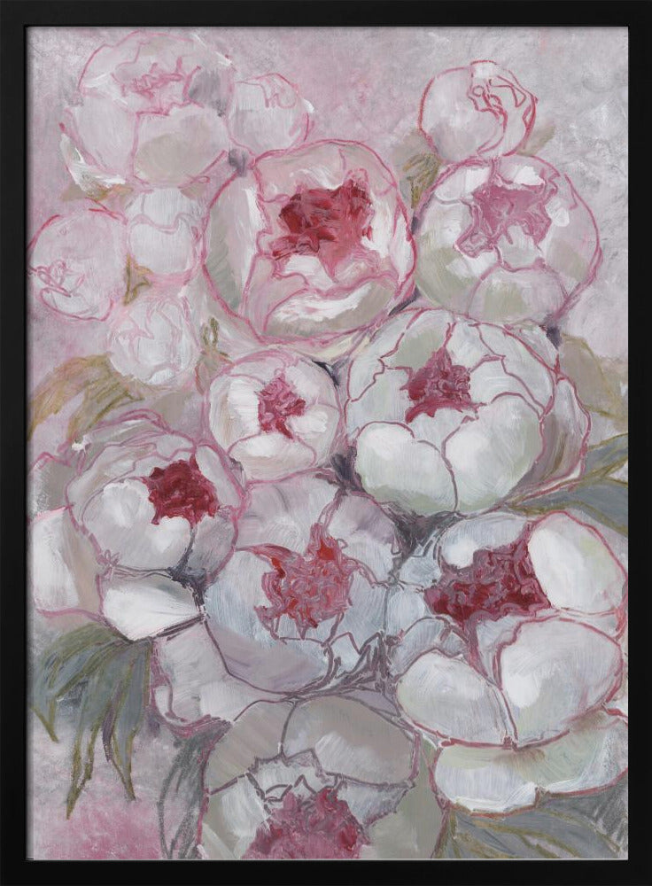 Nuria bouquet of peonies in pink | Poster