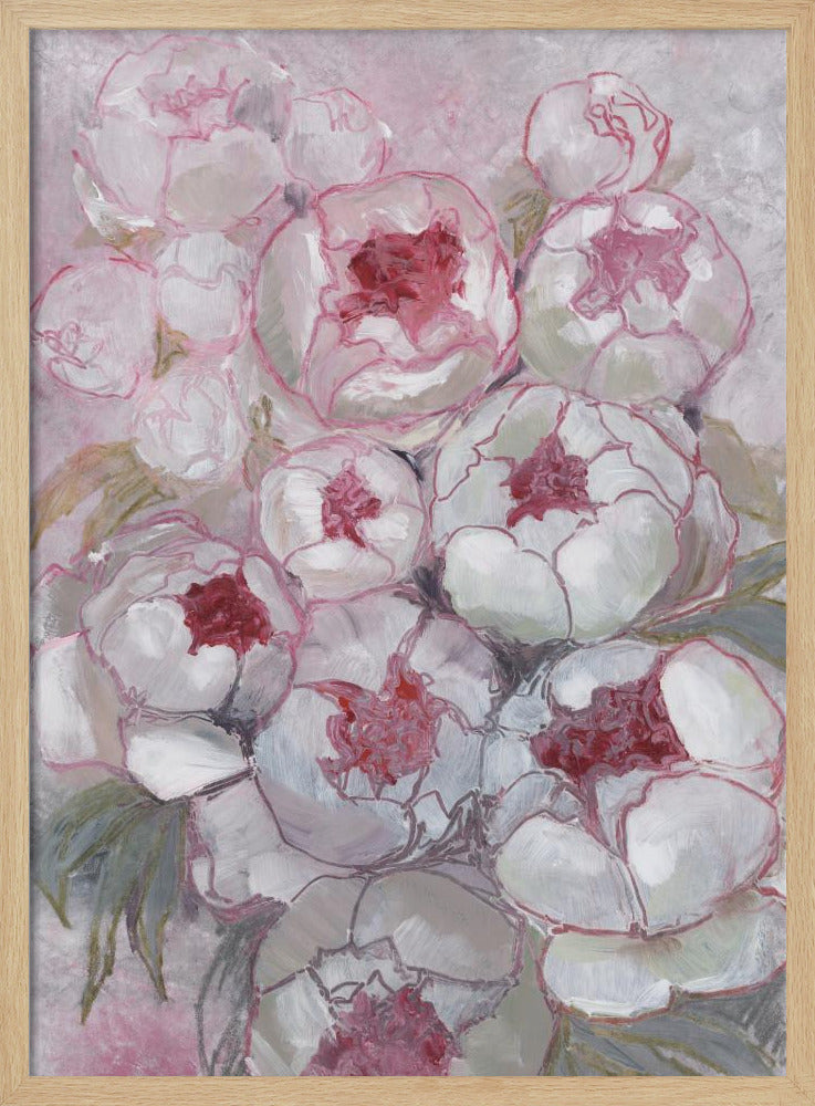 Nuria bouquet of peonies in pink | Poster