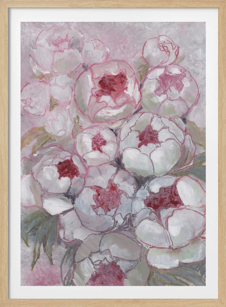 Nuria bouquet of peonies in pink | Poster