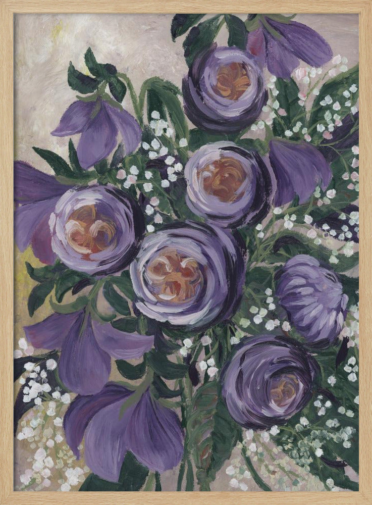 Aaliyah painterly English roses | Poster