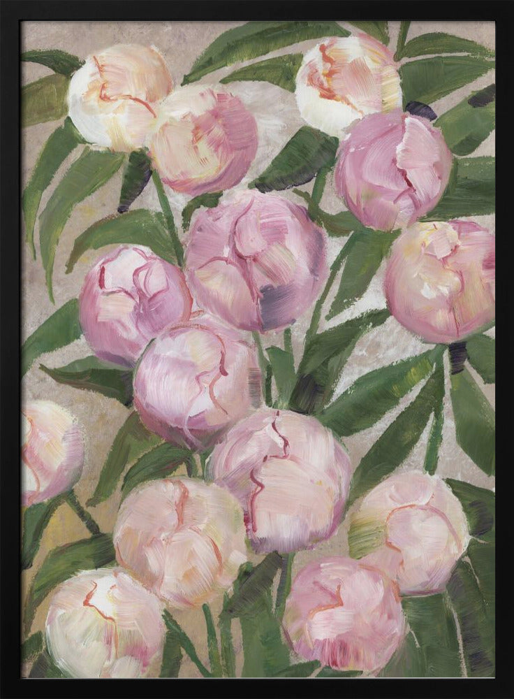 Valenty painterly peonies | Poster