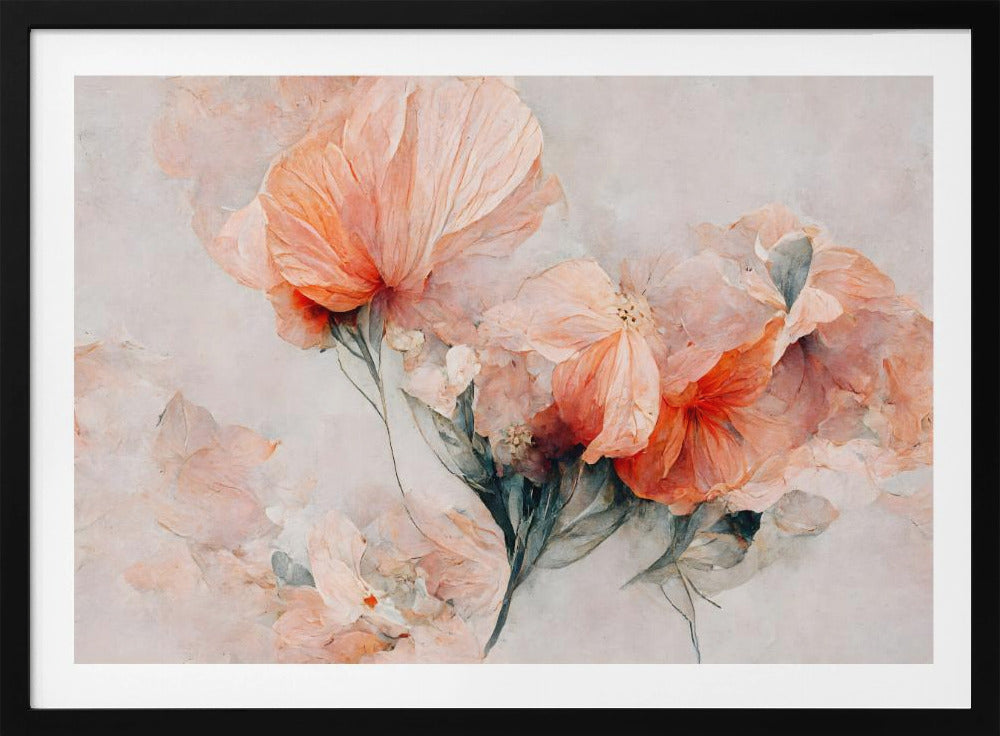 Blossoms in Coral | Poster