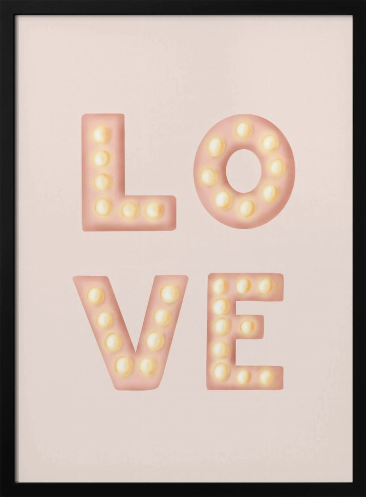 LOVE Light Letters Pink | Poster