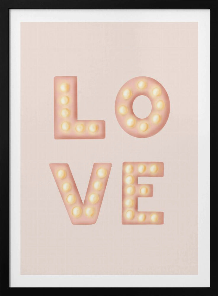 LOVE Light Letters Pink | Poster
