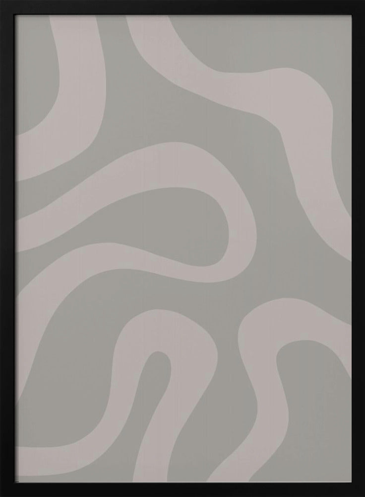 White Lines On A Muted Grey Background | Poster