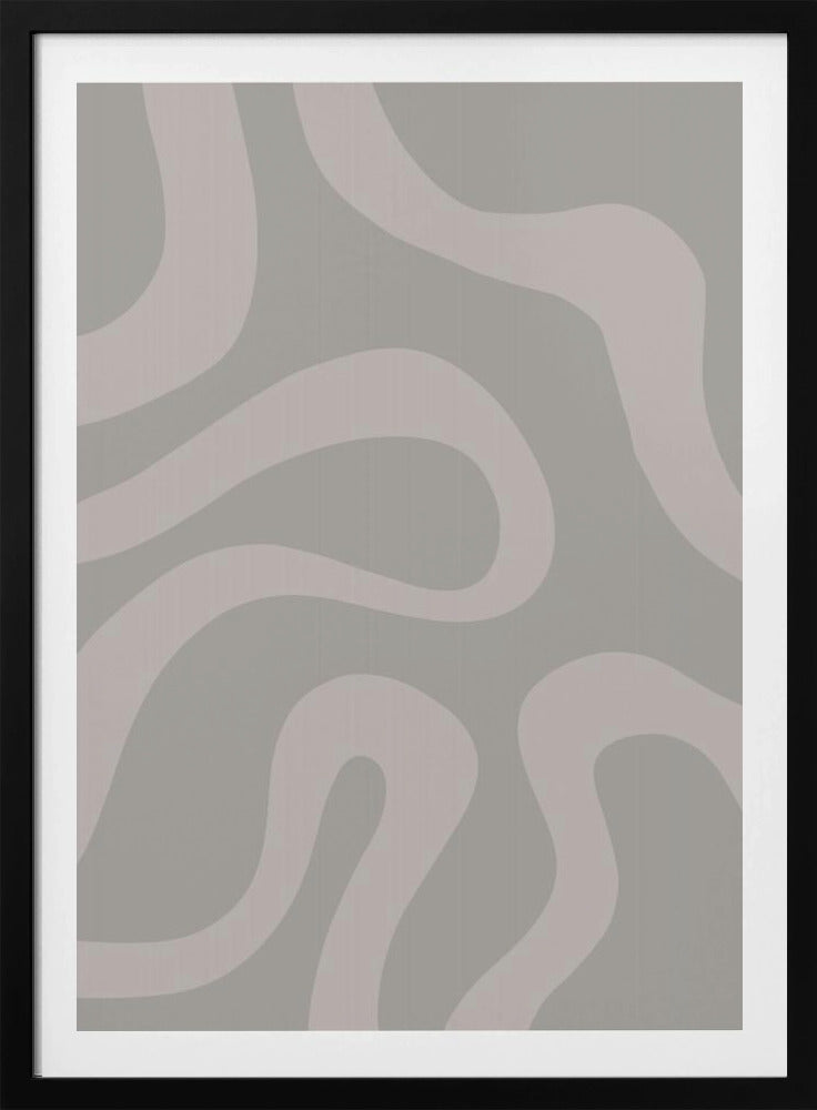White Lines On A Muted Grey Background | Poster