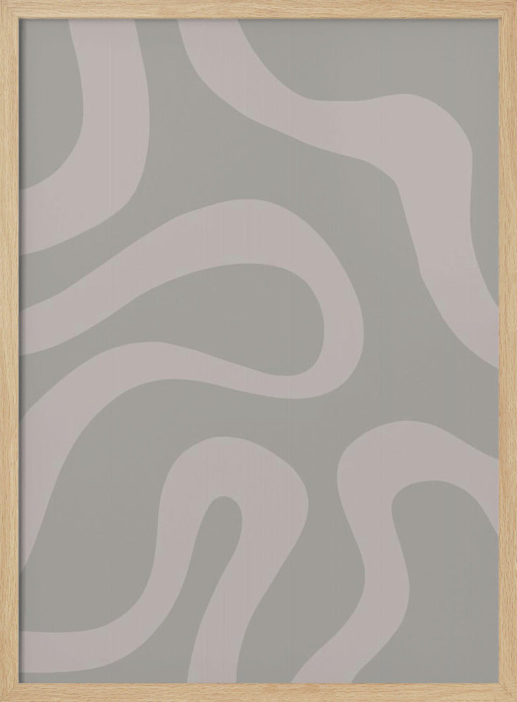 White Lines On A Muted Grey Background | Poster