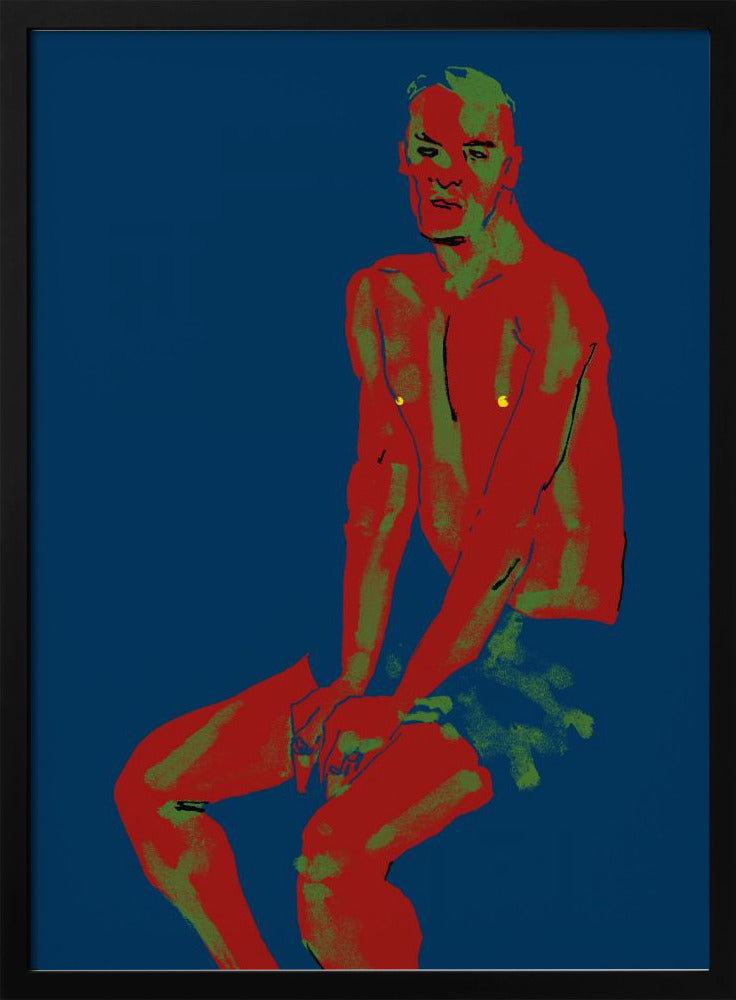 A Man Posing Blue | Poster