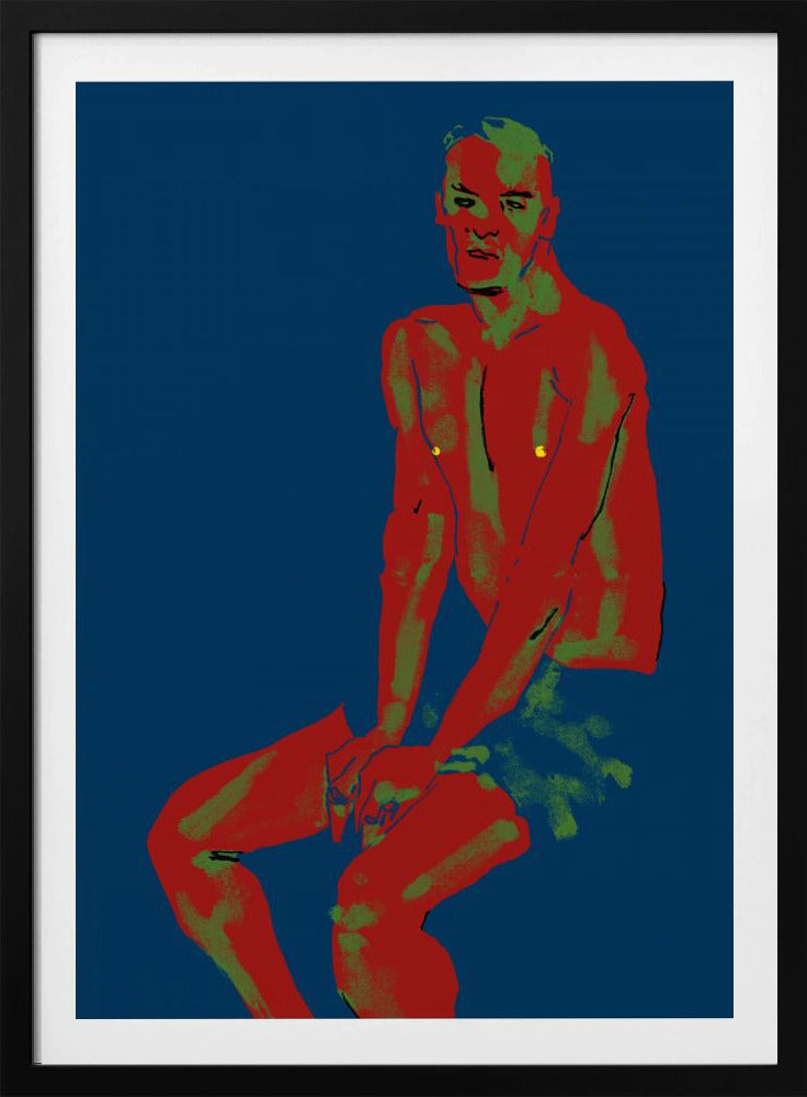 A Man Posing Blue | Poster