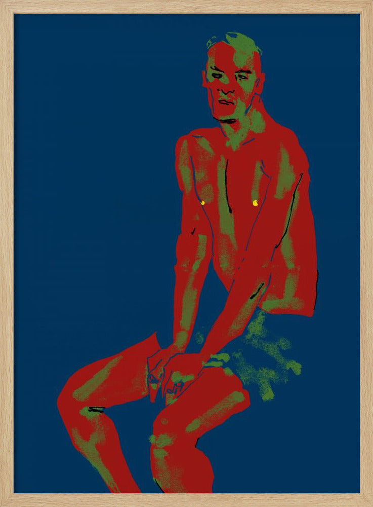 A Man Posing Blue | Poster