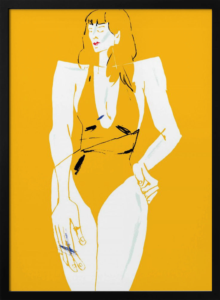 Girl in Bathing Suit Yellow | Poster