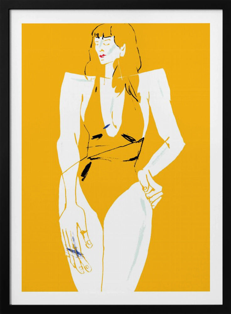 Girl in Bathing Suit Yellow | Poster