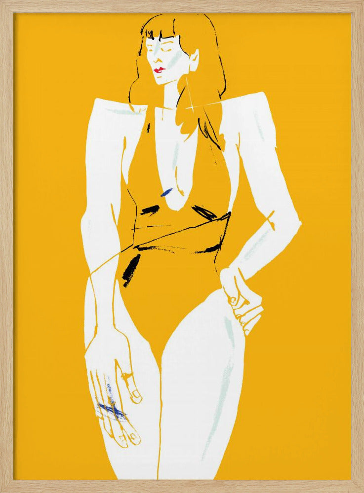 Girl in Bathing Suit Yellow | Poster