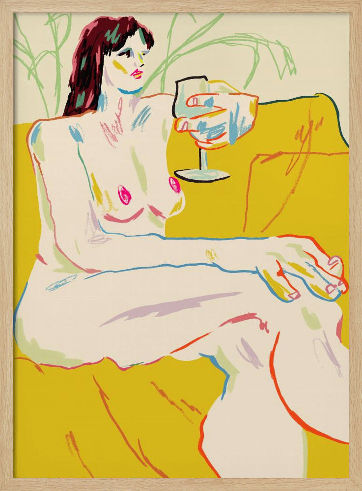 Girl With A Wineglass | Poster