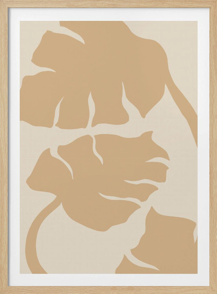 Monstera Soft orange | Poster