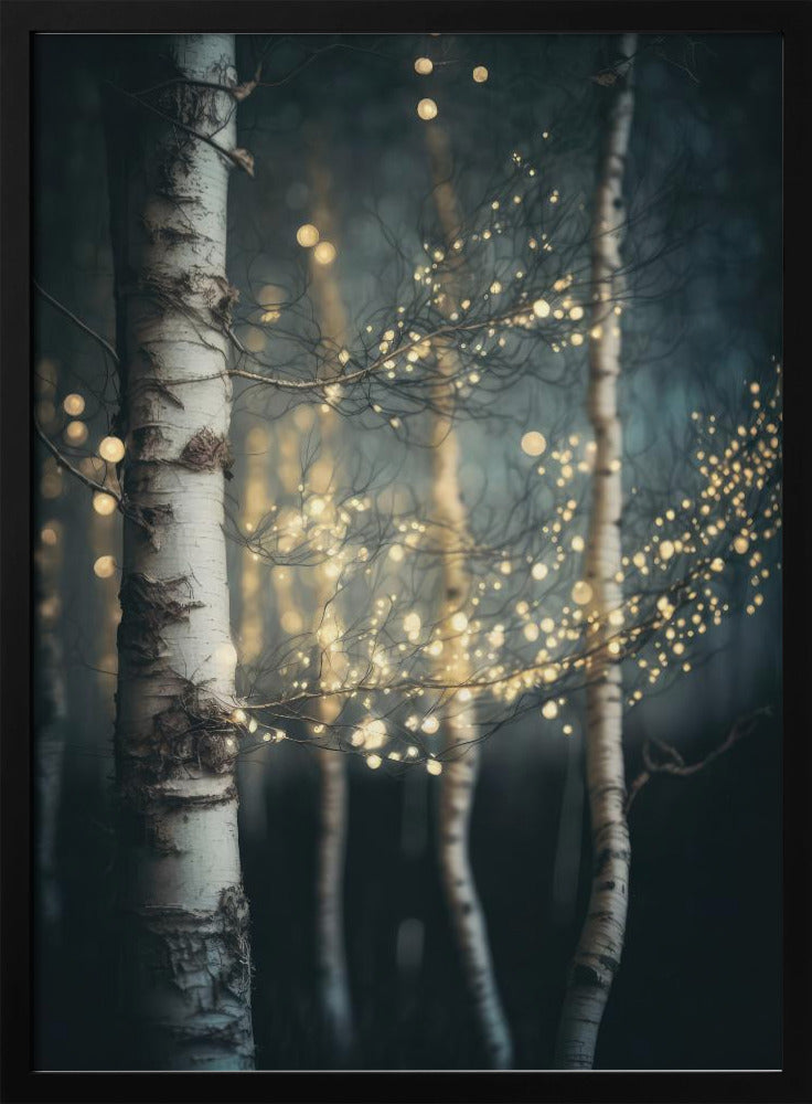 Twinkling Birch Grove | Poster