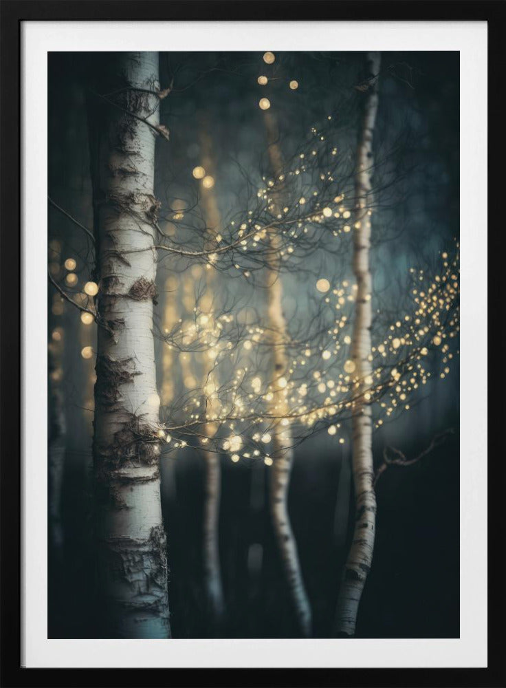Twinkling Birch Grove | Poster