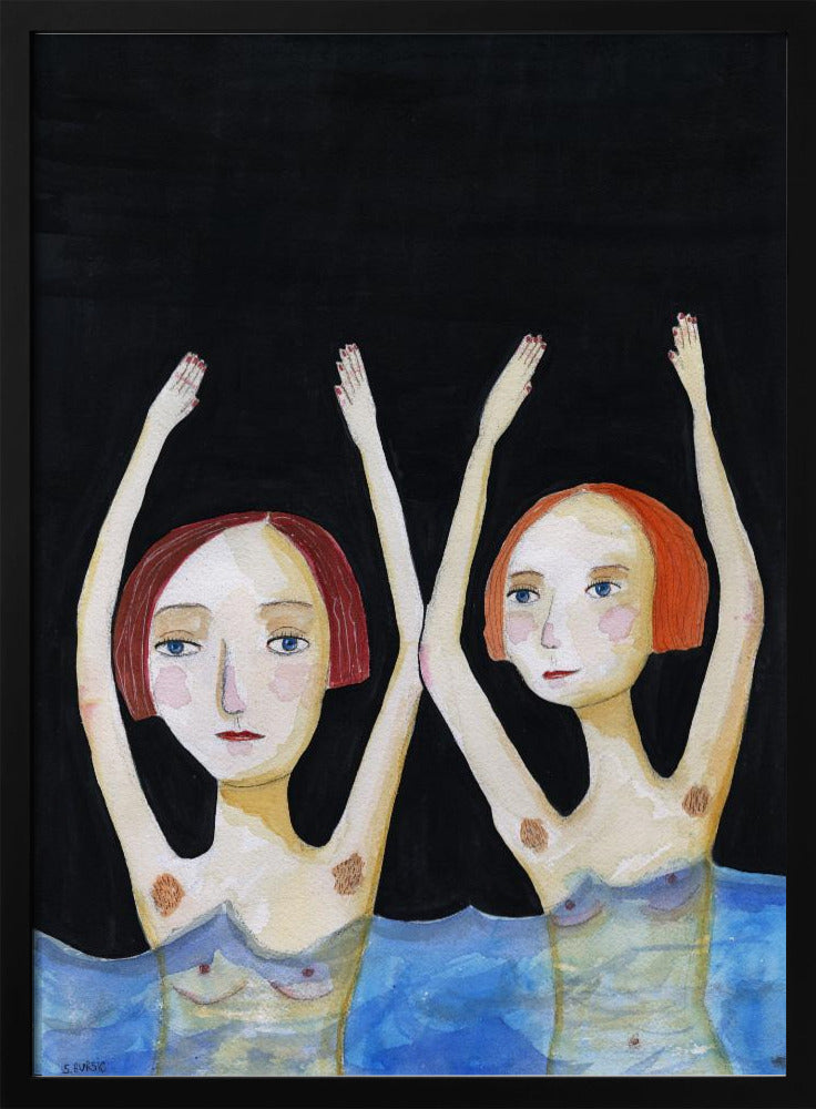 Swimming Girls | Poster