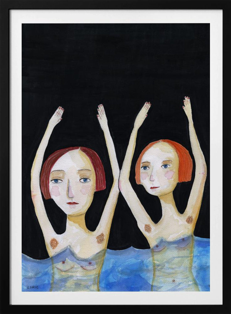 Swimming Girls | Poster