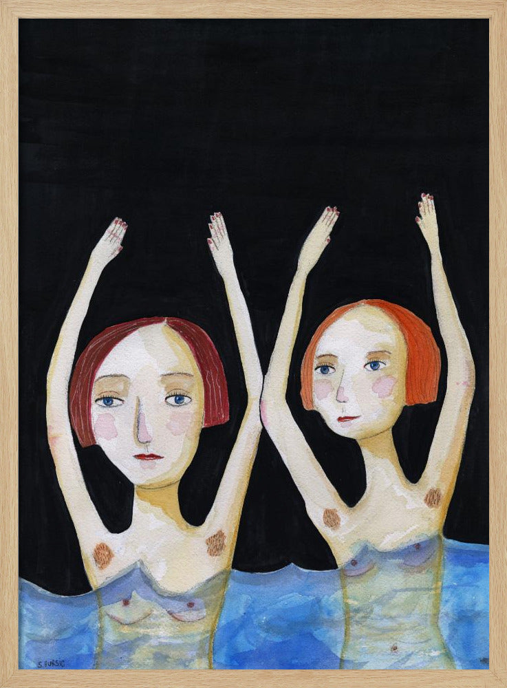 Swimming Girls | Poster