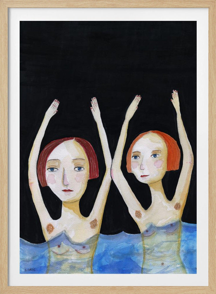 Swimming Girls | Poster