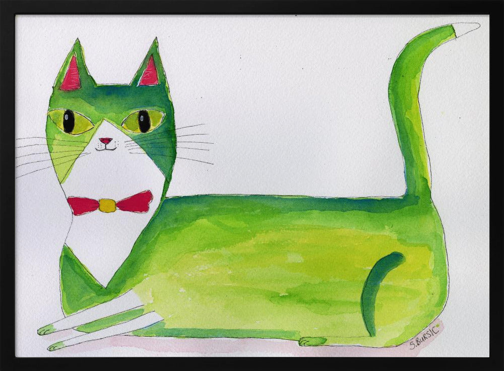 The green cat | Poster